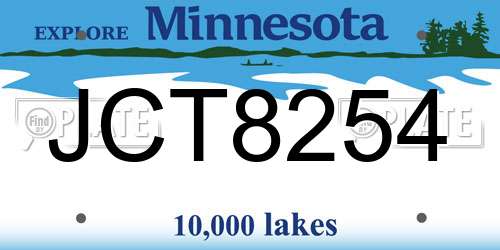 JCT8254 Minnesota License Plate
