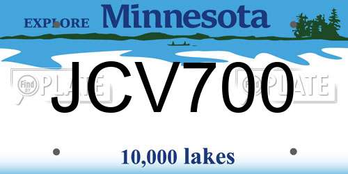 JCV700 Minnesota License Plate