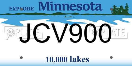 JCV900 Minnesota License Plate
