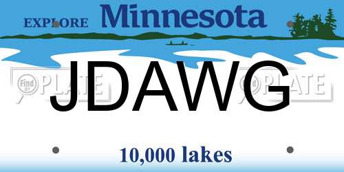 JDAWG Minnesota License Plate