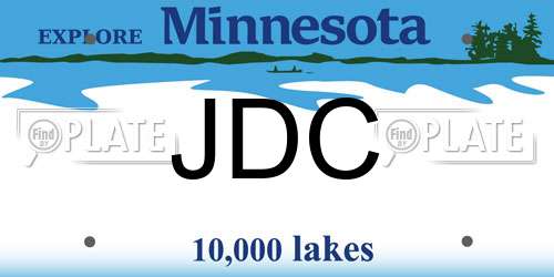 JDC Minnesota License Plate
