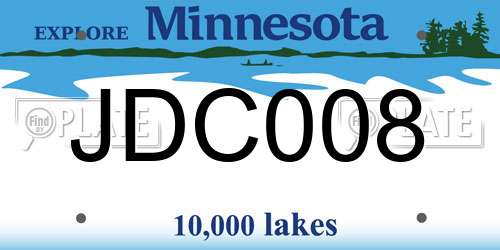 JDC008 Minnesota License Plate