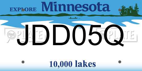 JDD05Q Minnesota License Plate