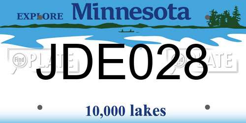JDE028 Minnesota License Plate