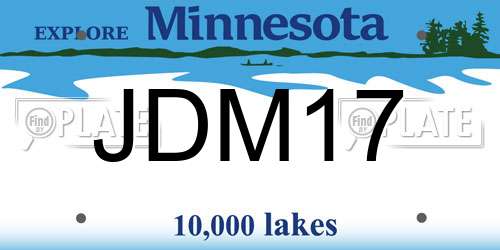 JDM17 Minnesota License Plate