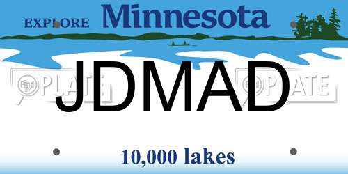 JDMAD Minnesota License Plate