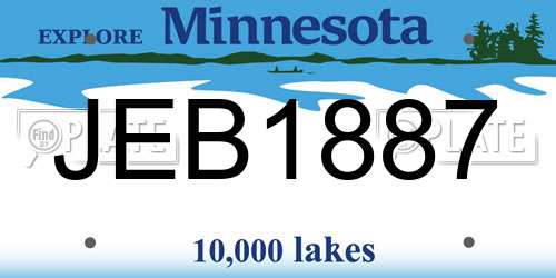 JEB1887 Minnesota License Plate