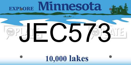 JEC573 Minnesota License Plate