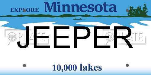 JEEPER Minnesota License Plate