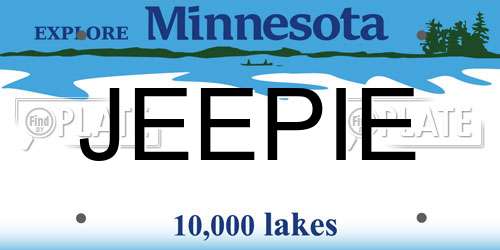 JEEPIE Minnesota License Plate
