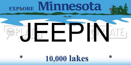 JEEPIN Minnesota License Plate