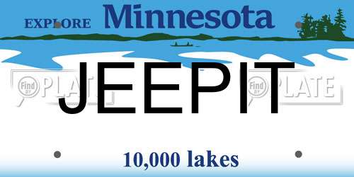 JEEPIT Minnesota License Plate