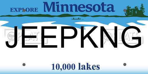 JEEPKNG Minnesota License Plate