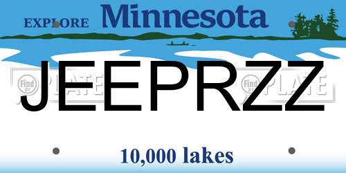 JEEPRZZ Minnesota License Plate