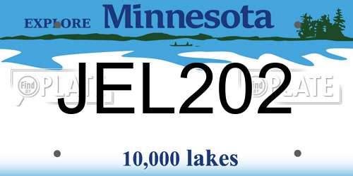 JEL202 Minnesota License Plate