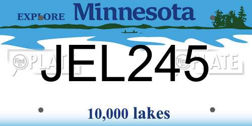 JEL245 Minnesota License Plate
