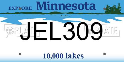 JEL309 Minnesota License Plate