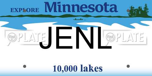 JENL Minnesota License Plate