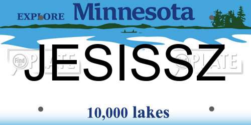 JESISSZ Minnesota License Plate