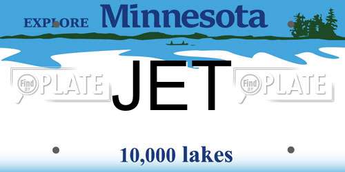 JET Minnesota License Plate
