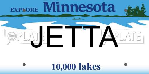 JETTA Minnesota License Plate