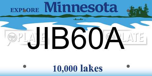 JIB60A Minnesota License Plate