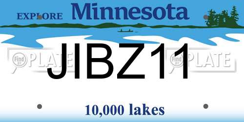 JIBZ11 Minnesota License Plate