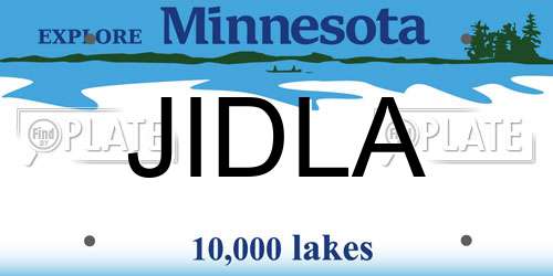 JIDLA Minnesota License Plate
