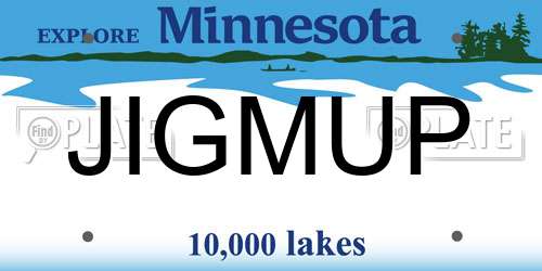 JIGMUP Minnesota License Plate