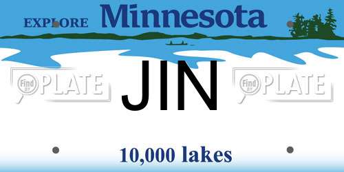 JIN Minnesota License Plate