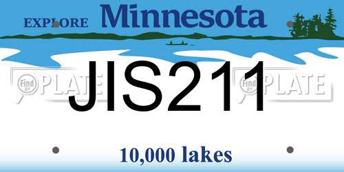 JIS211 Minnesota License Plate