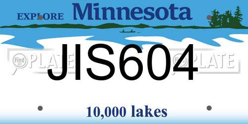 JIS604 Minnesota License Plate