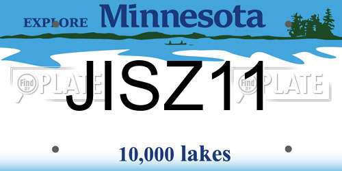 JISZ11 Minnesota License Plate