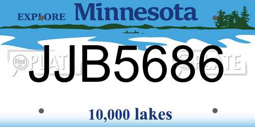 JJB5686 Minnesota License Plate