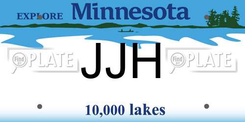JJH Minnesota License Plate