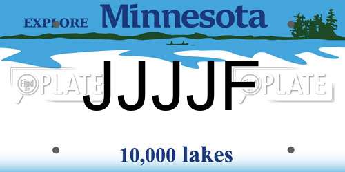 JJJJF Minnesota License Plate