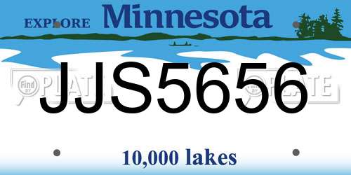 JJS5656 Minnesota License Plate