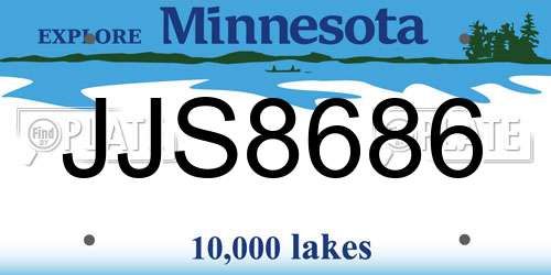 JJS8686 Minnesota License Plate