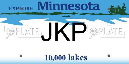 JKP Minnesota License Plate
