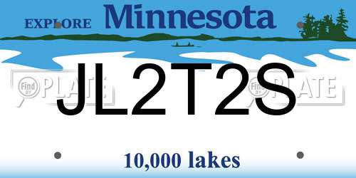 JL2T2S Minnesota License Plate