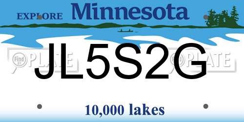 JL5S2G Minnesota License Plate