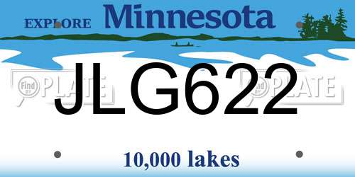 JLG622 Minnesota License Plate