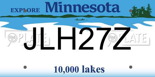 JLH27Z Minnesota License Plate