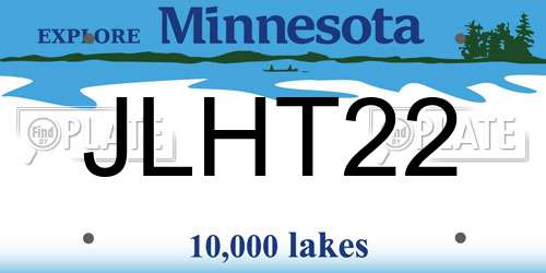 JLHT22 Minnesota License Plate