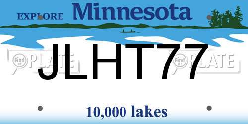 JLHT77 Minnesota License Plate