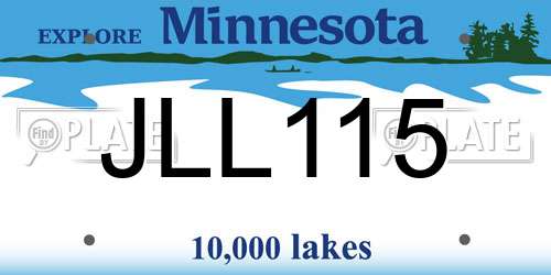 JLL115 Minnesota License Plate
