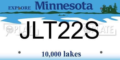 JLT22S Minnesota License Plate