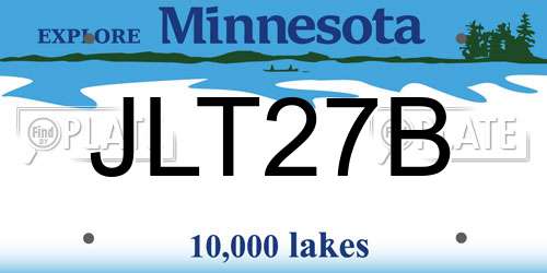 JLT27B Minnesota License Plate