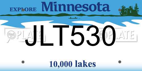 JLT530 Minnesota License Plate