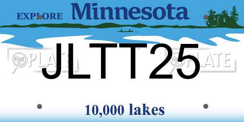 JLTT25 Minnesota License Plate